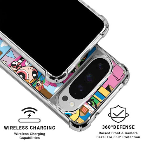 Cartoon Network Powerpuff Girls Patches Google Pixel 10 Pro XL Clear Case
